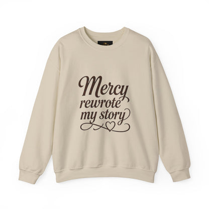 MERCY REWROTE MY STORY SWEATSHIRT
