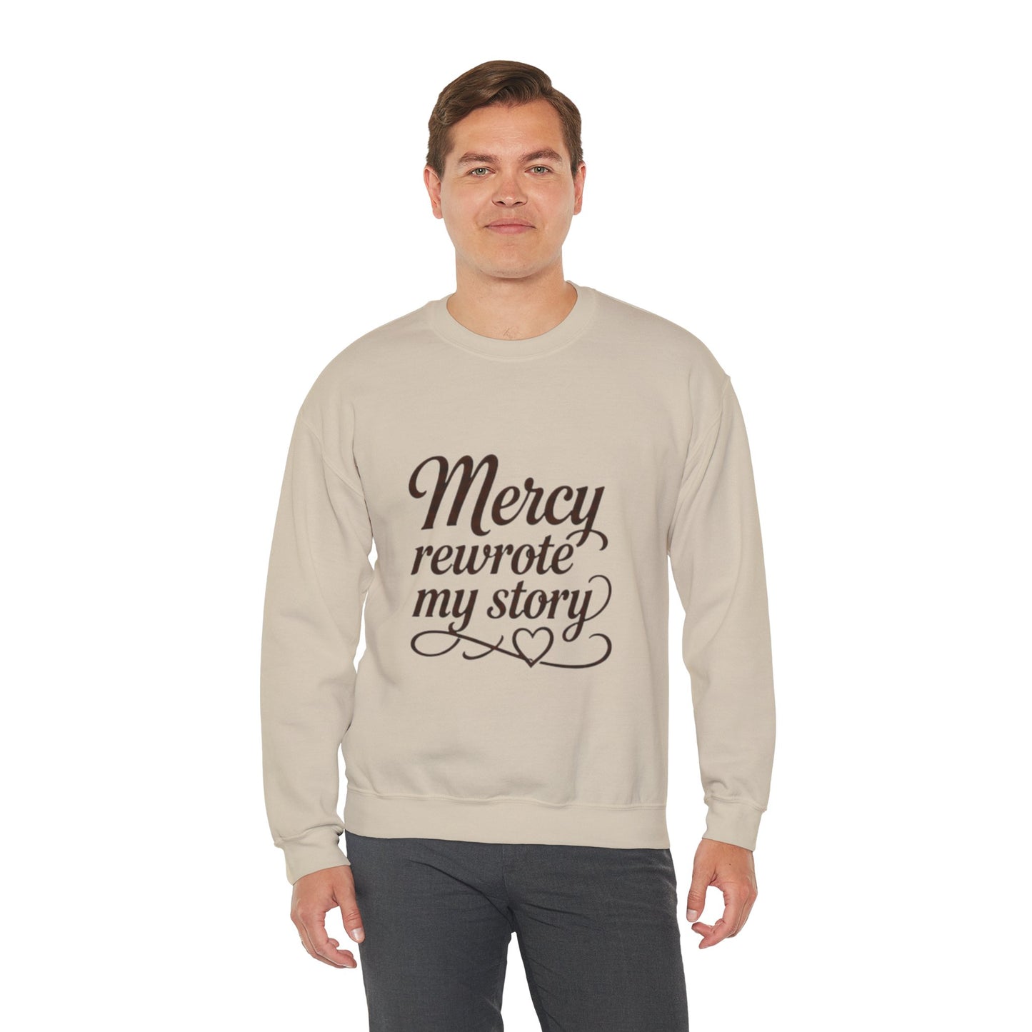 MERCY REWROTE MY STORY SWEATSHIRT